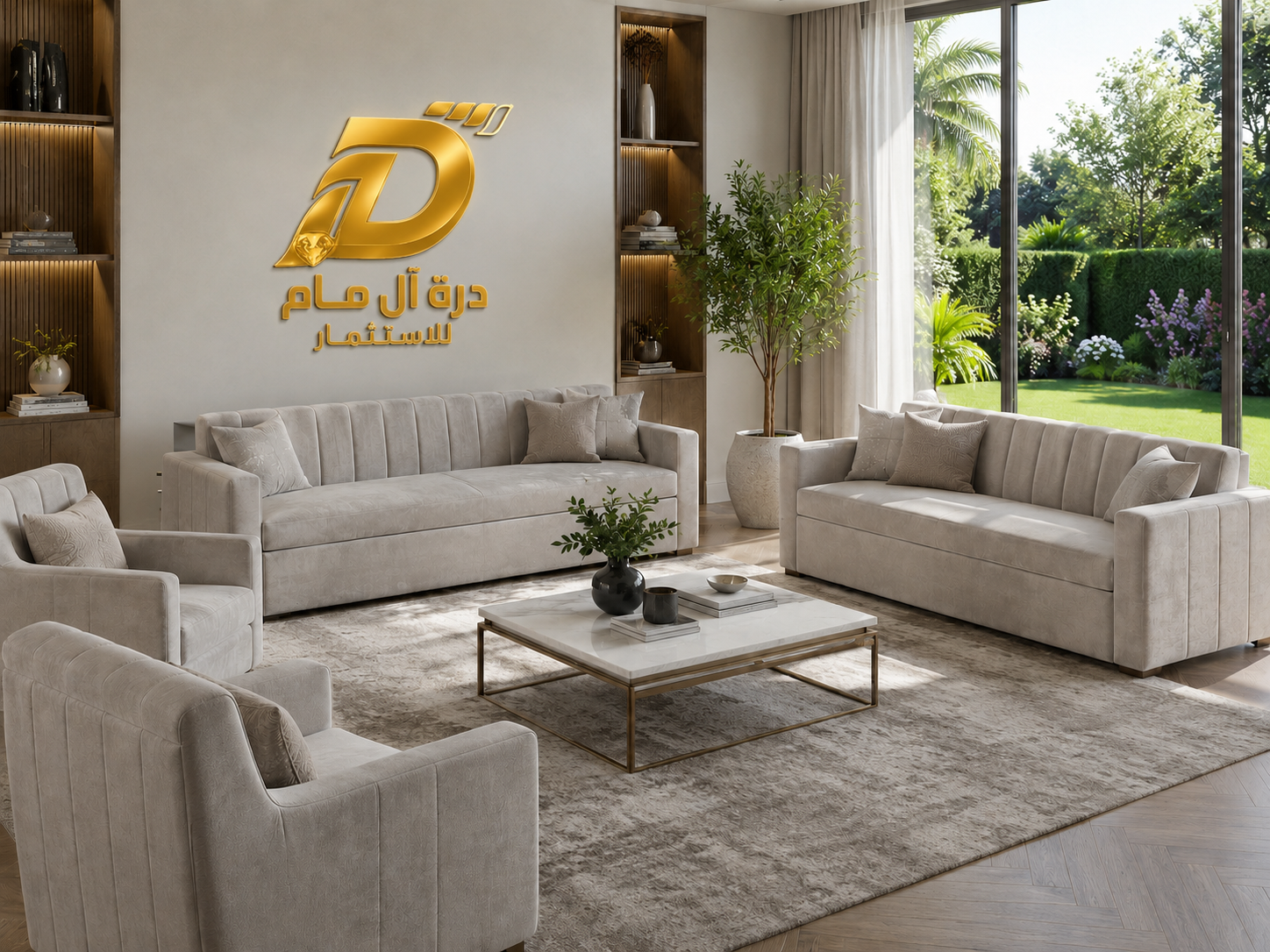 طقم استقبال لينيا بيج مودرن 2 كنب و2 كرسي