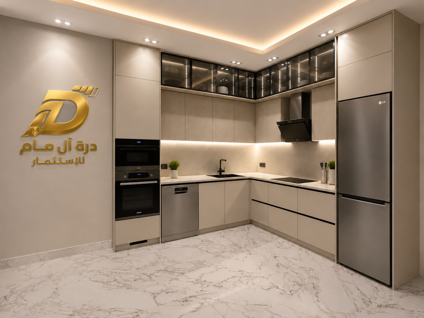 مطبخ نوفا كاشمير زجاجي 6 × ارتفاع 2.70 متر