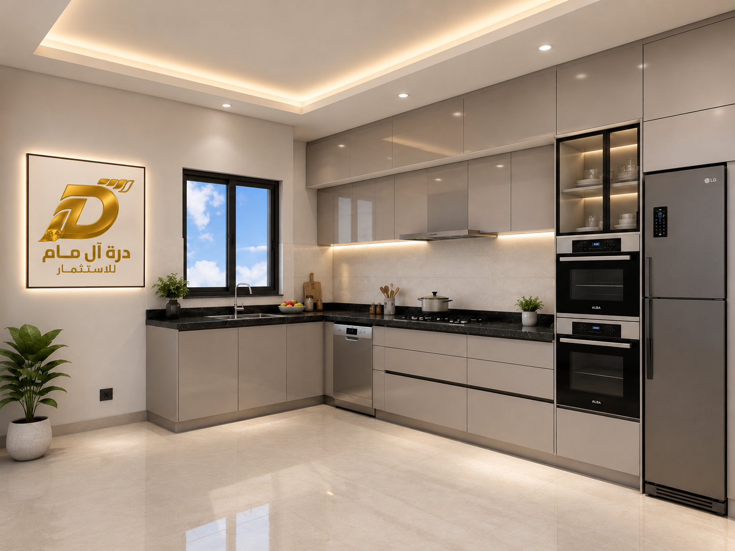 مطبخ سيرين جريج 7 × ارتفاع 2.70 متر